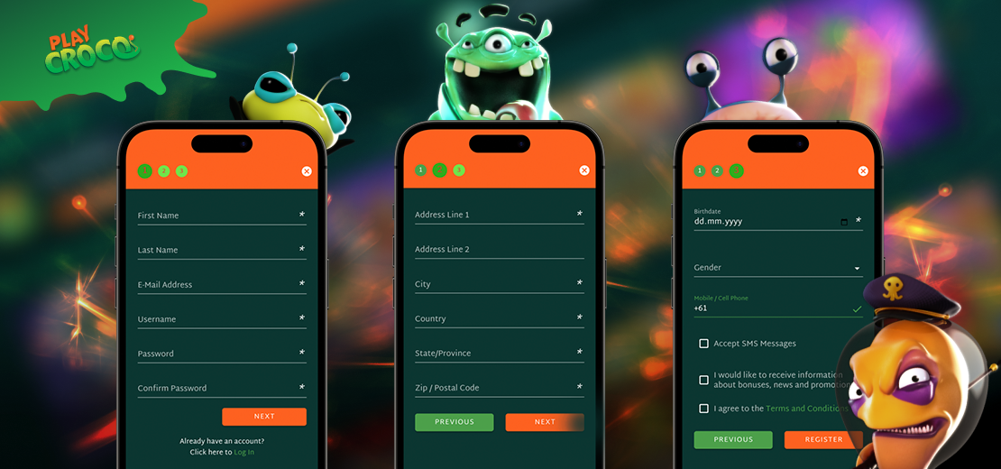 Playcroco Casino account